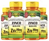 KIT C/4 Un. Suplemento Zinco Quelato Zn Puro 28mg 60 Cápsulas - Unilife