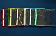 Kit c/40 Sacolas plásticas transparente - bolsa com zíper 0,27x0,32 código 676 cores variadas