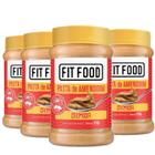 Kit c/ 4und Pasta de Amendoim Cremosa FIT FOOD 450g - FITFOOD