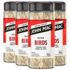 Kit c/ 4und Tempero para Aves Dry Rub BIRDS John Mac 340g