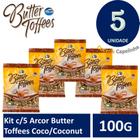 Kit c/5  Arcor Butter Toffees Coco /Coconut 100g