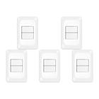 Kit C/5 - Conjunto Pial Pop 4X2 Branco Com Placa (2Simple...