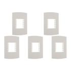 Kit C/5 - Espelho Placa Peesa Alfa P1505 4X2 2Modulo Branco