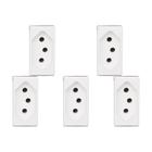 Kit C/5 - Modulo Pial Pop 1Tomada 10A Lg030 Branco