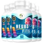 KIT C/5 Suplementos NeuroFits 60 Cáps Rico em Fosfatidilserina e Inositol Alta Perfomance Mental - Fits Life