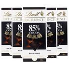 Kit c/ 5un Chocolate Suiço LINDT Excellence 85% Dark 100g