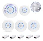 Kit C 5uni Access Point Ubiquiti Unifi U6+ Plus + Fonte Poe