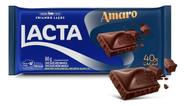 Kit c/ 6 Chocolate Lacta Amaro 40% Cacau Barra