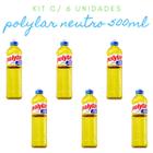 Kit c/ 6 Detergente Polylar Neutro Lava Louças 500ml