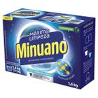 Kit c/ 6 Lava Roupas Em Po Minuano 1.6kg Maxima Limpeza Azul