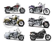 Kit C/6 Miniaturas Harley Davidson Series 29 Maisto 1/18