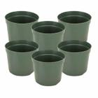 Kit C/6 Vaso Plantio P13 (900 Ml) Verde Musgo Injeplastec