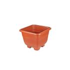 Kit C/6 Vaso Quadrado 9 cm Marrom Decorativo Para plantas - BRASAMI