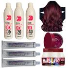 Kit Cabelos Marsala Matiz 250g + 3 Tinta C/ Ox 450ml