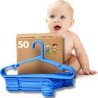 Kit Cabide Baby infantil juvenil 50 Unidades Cor Azul bebe