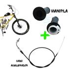 Kit Cabo Acelerador + Manopla Bicicleta Motorizada Bike Motor Moskito Mobilete 2 tempo - R1 Motoparts Wester