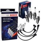 Kit Cabo Bosch + Vela Denso Fiat Uno Mille 1.0 8v 2002 a 2005 - Bosch/Denso