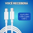 Kit Cabo Carregador Celular Dados Rápido USB USB-C 1 Metro - Escolha Seu Kit - Cabos Para Celular