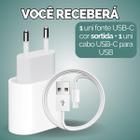 Kit Cabo Carregador Turbo 1 Metro Usb Fonte Usb-C - Escolha Seu Kit