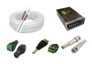 Kit Cabo Coaxial 100M 90% 20 Conectores E Fonte 10A - Delphus