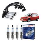 Kit Cabo E Vela de Ingnição Original Bosch Chevrolet Corsa Wagon 1.6 MPFI 8V 1997 a 2002