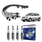 Kit Cabo E Vela de Ingnição Original Bosch Volkswagen Polo 1.6 8V Total Flex 2008 a 2014