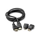 Kit Cabo Hdmi 1.5m 3 Em 1 Cabo+adaptador Micro E Mini Hdmi.