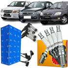 Kit Cabo + Jogo Velas Corsa Celta Prisma Classic 1.0 8v Flex