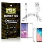 Kit Cabo Usb 2m Tipo C Galaxy S10 + Capa Anti Impacto + Película Vidro 3D - Arymshield