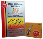 Kit Cabos Ngk + Jogo Velas Ngk Pampa 1.6 Cht Até 91