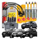 Kit Cabos Velas Bobina Ford Ka Fiesta Ecosport Courier Rocam