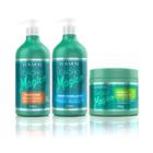 Kit Cacho Mágico Shampoo Funcional 500 ml + Creme Modelador 500 ml + Máscara Umectante 450 g Lowell