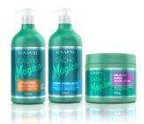 Kit Cacho Mágico Shampoo Funcional 500ml + Creme Modelador 500ml + Gelatina 450g - Lowell