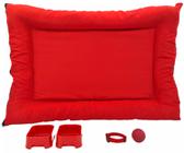 Kit Cachorro Gato Cama Caminha Futon Coleira Brinquedo Comedor Grande