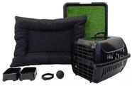 Kit Cachorro Gato Cama Caminha Futon Transporte Sanitário Grama Sintética Pequeno