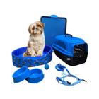 Kit Cachorro Milão Completo Cama Transporte Comedouro Sanitáro