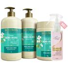 Kit Cachos e Crespos 1 Shampoo 1 Cond 1 Banho 1L + Finalizador Obrigatório Lourre 120ml