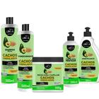 Kit Cachos Ondulados Completo Shampoo Condicionador Mascara Creme e Umidificante