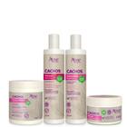 Kit Cachos Shampoo, Condicionador, Máscara e Ativador Apice Cosmétics - 4 Itens - Apse