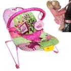 Kit Cadeira Vibratória Musical Bebê Rosa 9Kg + Canguru Baby