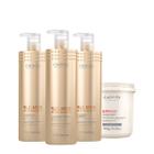 Kit Cadiveu Professional Blonde Reconstructor Clarifying Fiber Filler Unbroken Blonde e Buriti Mechas (4 produtos)