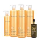 Kit Cadiveu Professional Nutri Glow Shampoo Condicionador Máscara Cera G e Açaí Oil 110 (5 produtos)