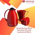 Kit café Completo + Chaleira Eletrica 110V 1,8L + 4 Xicaras Coloridas100ML