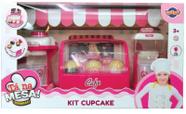 Kit cafeteria com cupcakes  pilha 4pc flf toyng