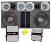 Kit Caixa Trio Automotiva 5100W Rms 2 Woofer 12 Taramps Top