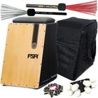 Kit Cajon Elétrico Captação Dupla Capa Canela Fca4501 Fsa