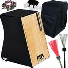 Kit Cajon Elétrico Captação Dupla Fs2501 Fsa Completo + Capa