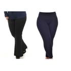 Kit Calça Bailarina + Legging Plus Size Tamanhos Especiais - PRETO