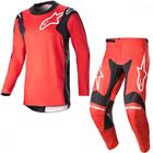 Kit Calça + Camisa Alpinestars Racer Hoen 2023 Vermelho