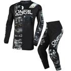 Kit Calça + Camisa Oneal Element Attack 2023 Preto/Branco